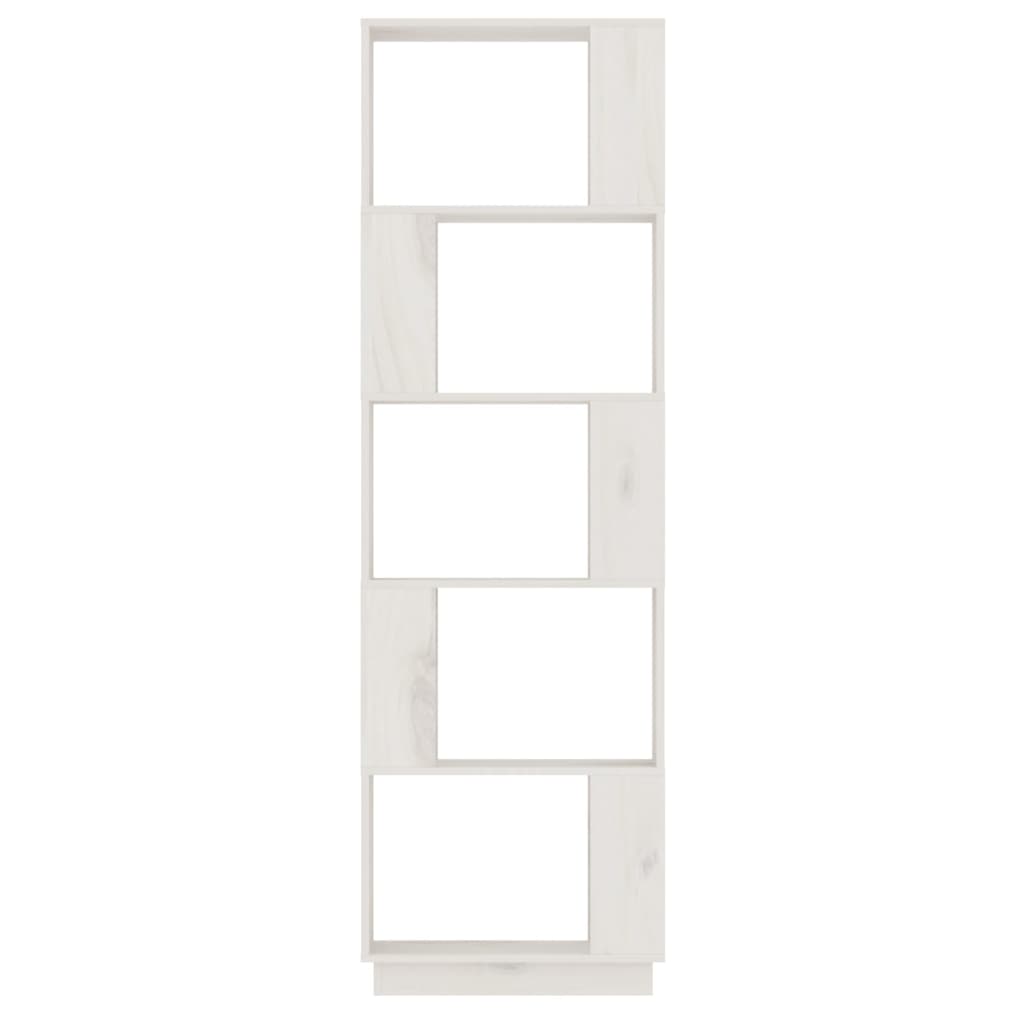 Libreria/Divisorio Bianco 51x25x163,5 cm Legno Massello di Pino | homemem39