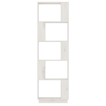 Libreria/Divisorio Bianco 51x25x163,5 cm Legno Massello di Pino | homemem39