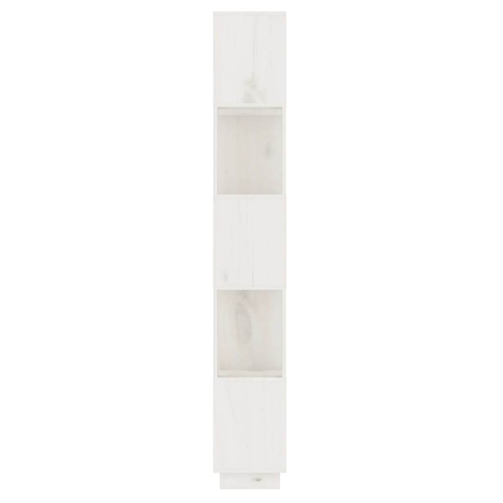 Libreria/Divisorio Bianco 51x25x163,5 cm Legno Massello di Pino | homemem39