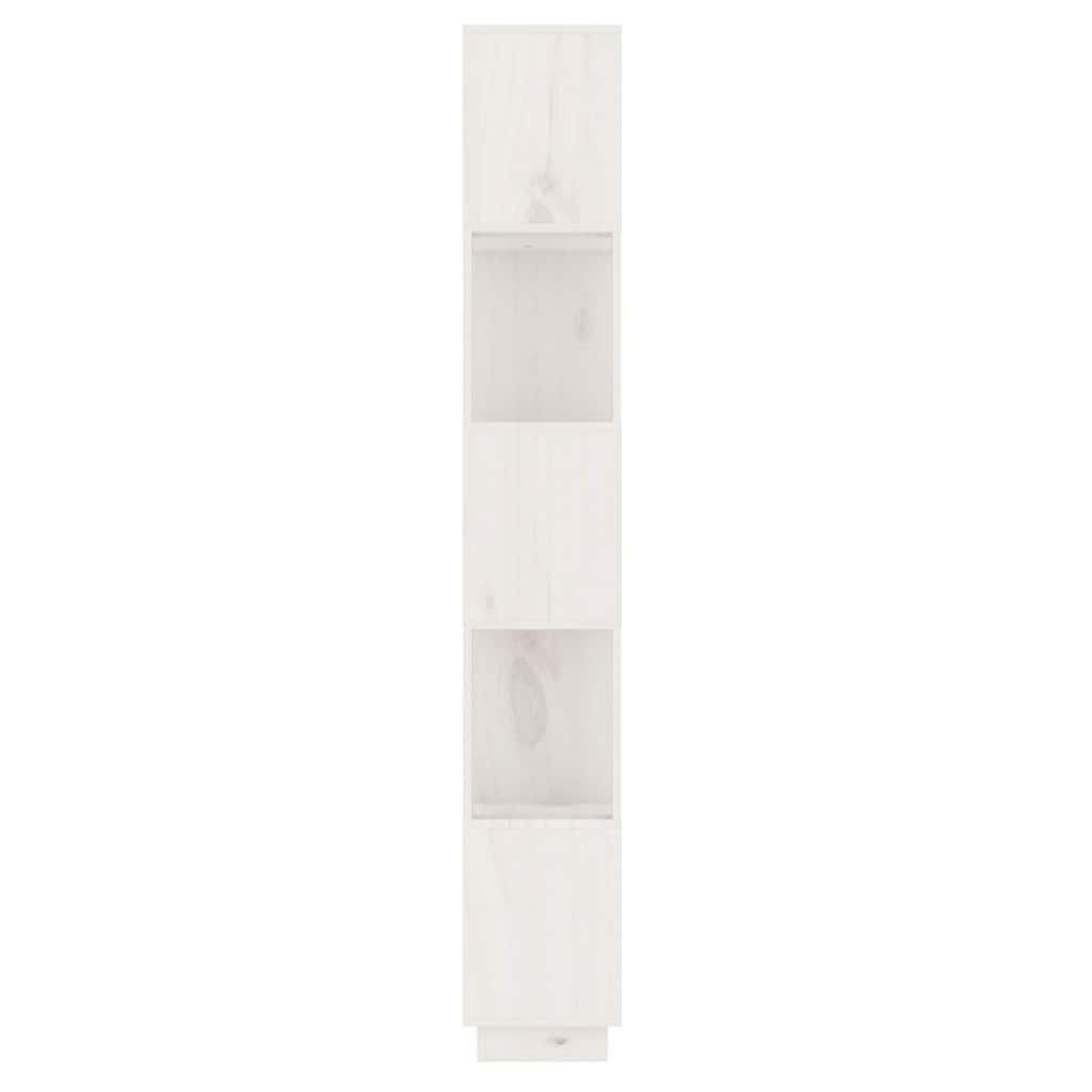 Libreria/Divisorio Bianco 51x25x163,5 cm Legno Massello di Pino