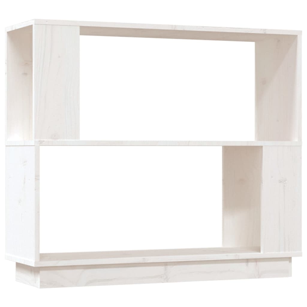 Libreria/Divisorio Bianco 80x25x70 cm in Legno Massello di Pino | homemem39