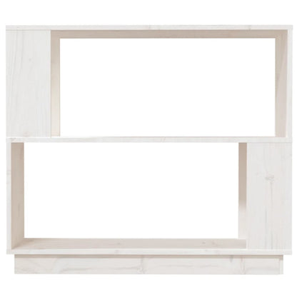 Libreria/Divisorio Bianco 80x25x70 cm in Legno Massello di Pino | homemem39