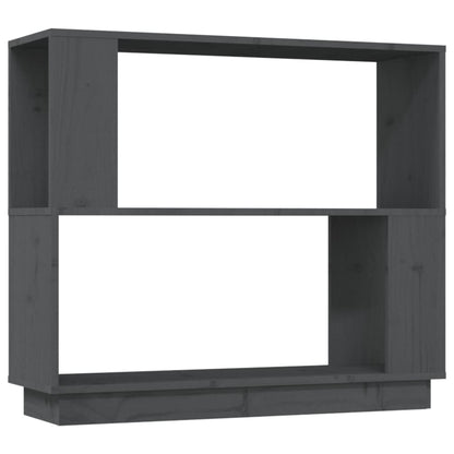 Libreria/Divisorio Grigio 80x25x70 cm in Legno Massello di Pino | homemem39