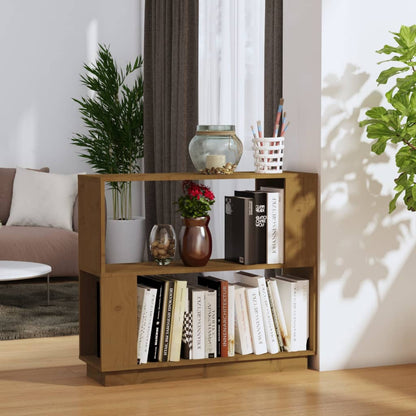 Libreria/Divisorio Ambrato 80x25x70 cm Legno Massello di Pino | homemem39
