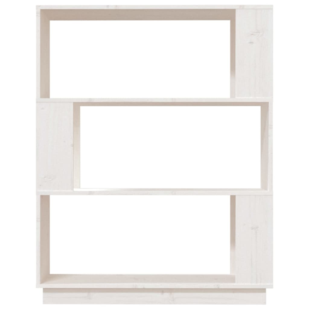 Libreria/Divisorio Bianco 80x25x101 cm Legno Massello di Pino | homemem39