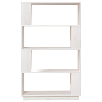 Libreria/Divisorio Bianco 80x25x132 cm Legno Massello di Pino | homemem39
