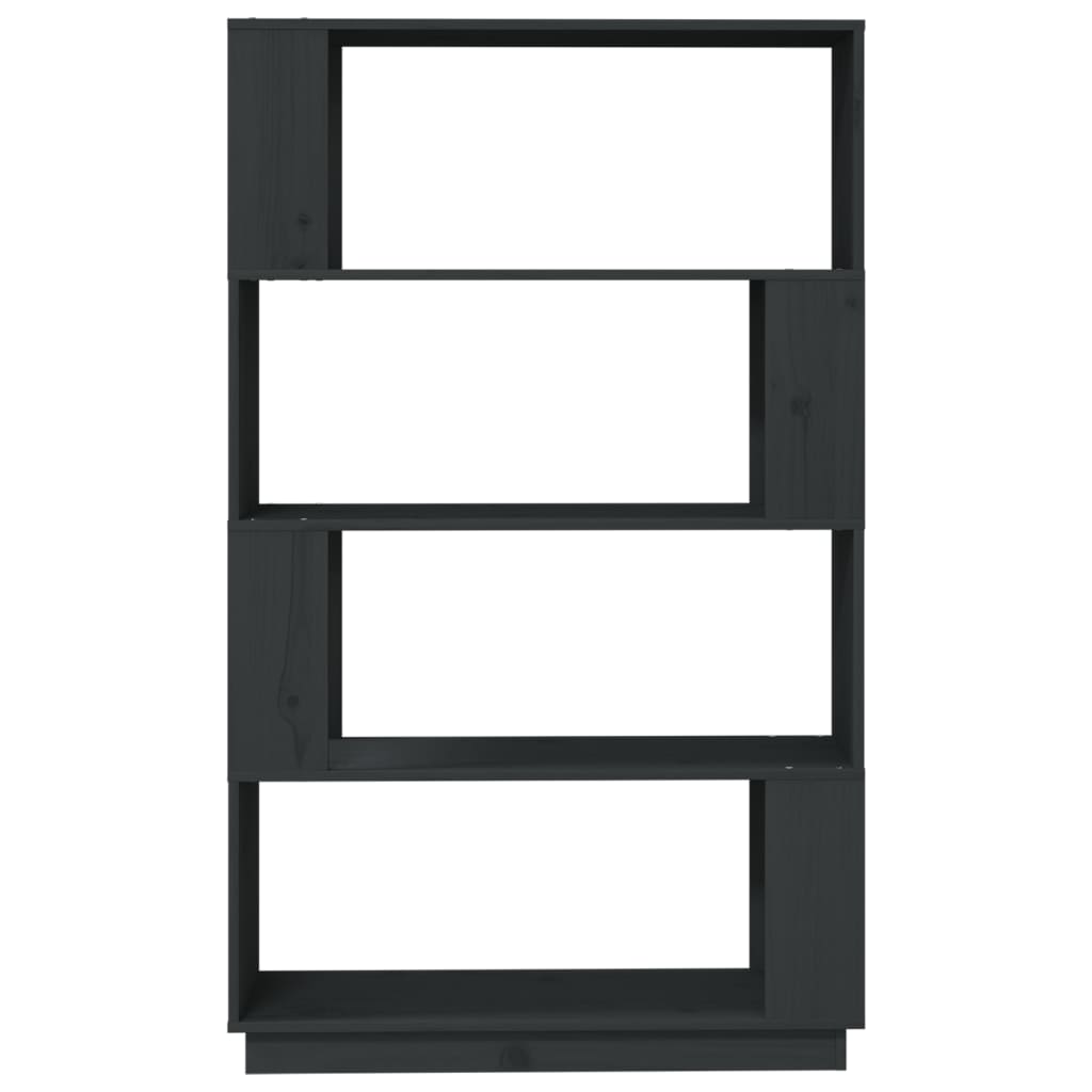 Libreria/Divisorio Grigio 80x25x132 cm Legno Massello di Pino | homemem39