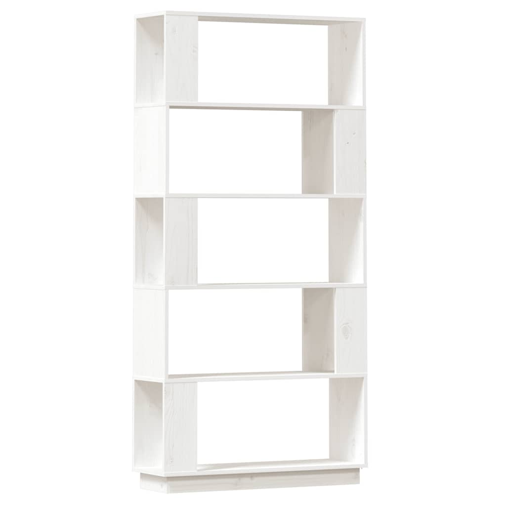 Libreria/Divisorio Bianco 80x25x163,5 cm Legno Massello di Pino | homemem39