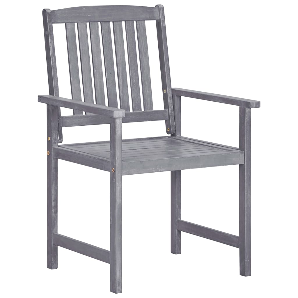 Set da Pranzo da Giardino 7 pz Legno Massello di Acacia Grigio | homemem39