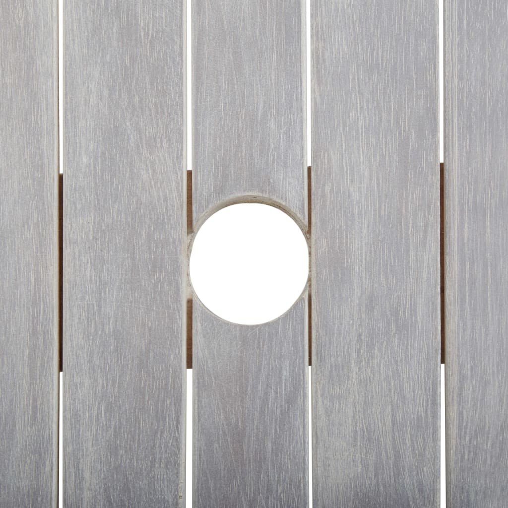 Set da Pranzo da Giardino 7 pz Legno Massello di Acacia Grigio | homemem39