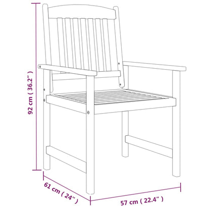 Set da Pranzo da Giardino 7 pz Legno Massello di Acacia Grigio | homemem39