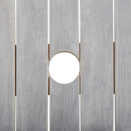 Set da Pranzo da Giardino 9 pz Legno Massello di Acacia Grigio - homemem39