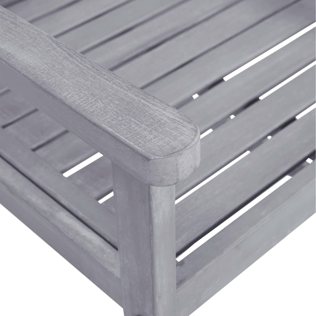 Set da Pranzo da Giardino 9 pz Legno Massello di Acacia Grigio | homemem39