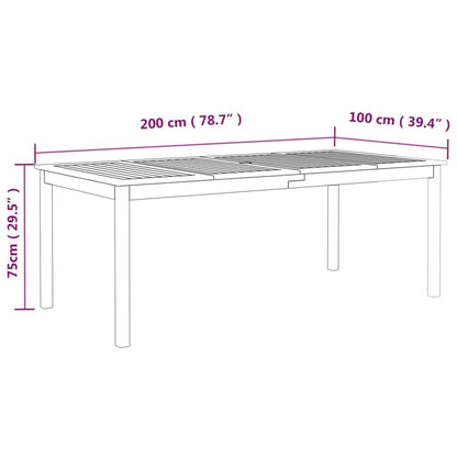 Set da Pranzo da Giardino 9 pz Legno Massello di Acacia Grigio | homemem39
