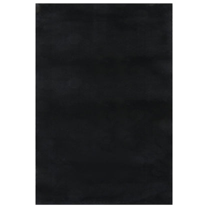 Tappeto Lavabile Soffice Pelo Corto 160x230 cm Antiscivolo Nero | homemem39