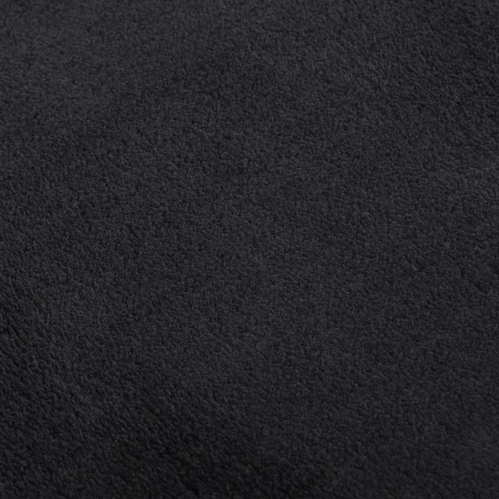 Tappeto Lavabile Soffice Pelo Corto 160x230 cm Antiscivolo Nero | homemem39