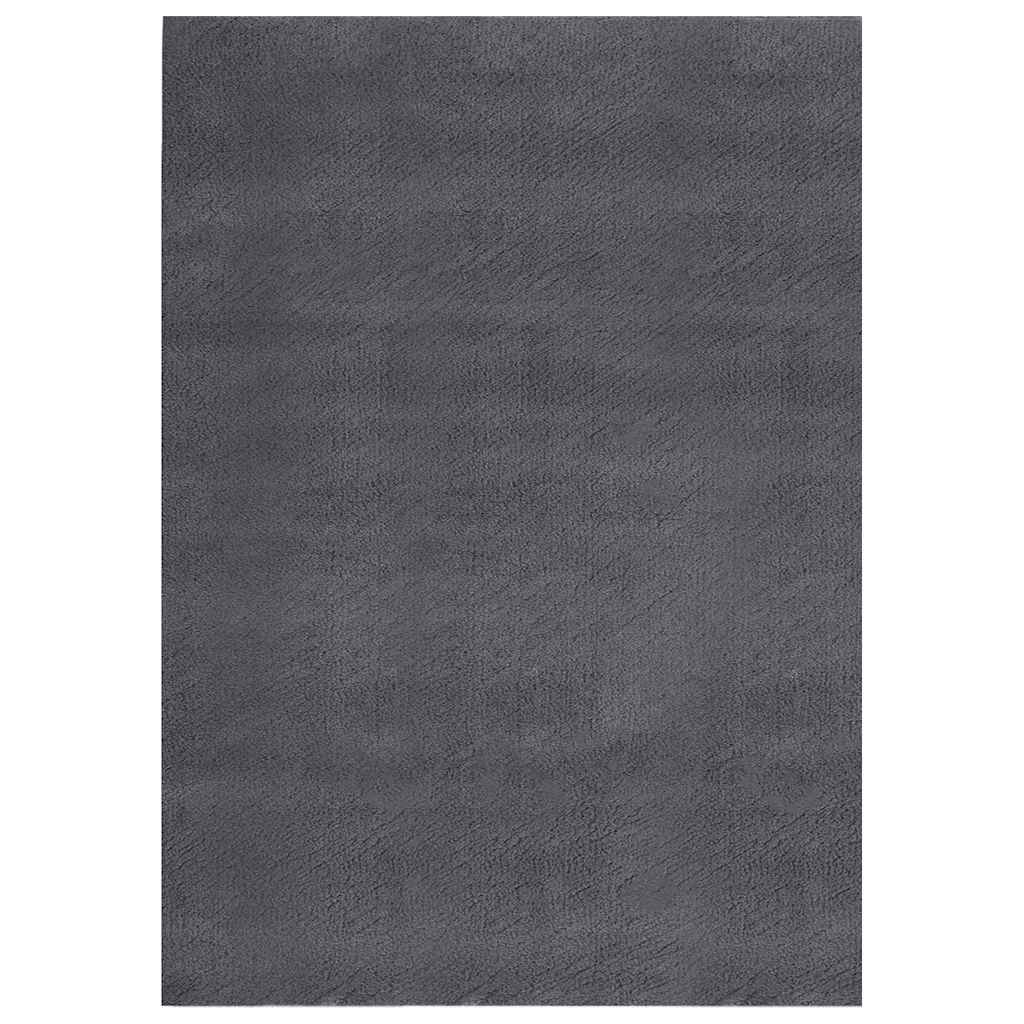 Tappeto Soffice Pelo Corto 160x230 cm Antiscivolo Antracite | homemem39