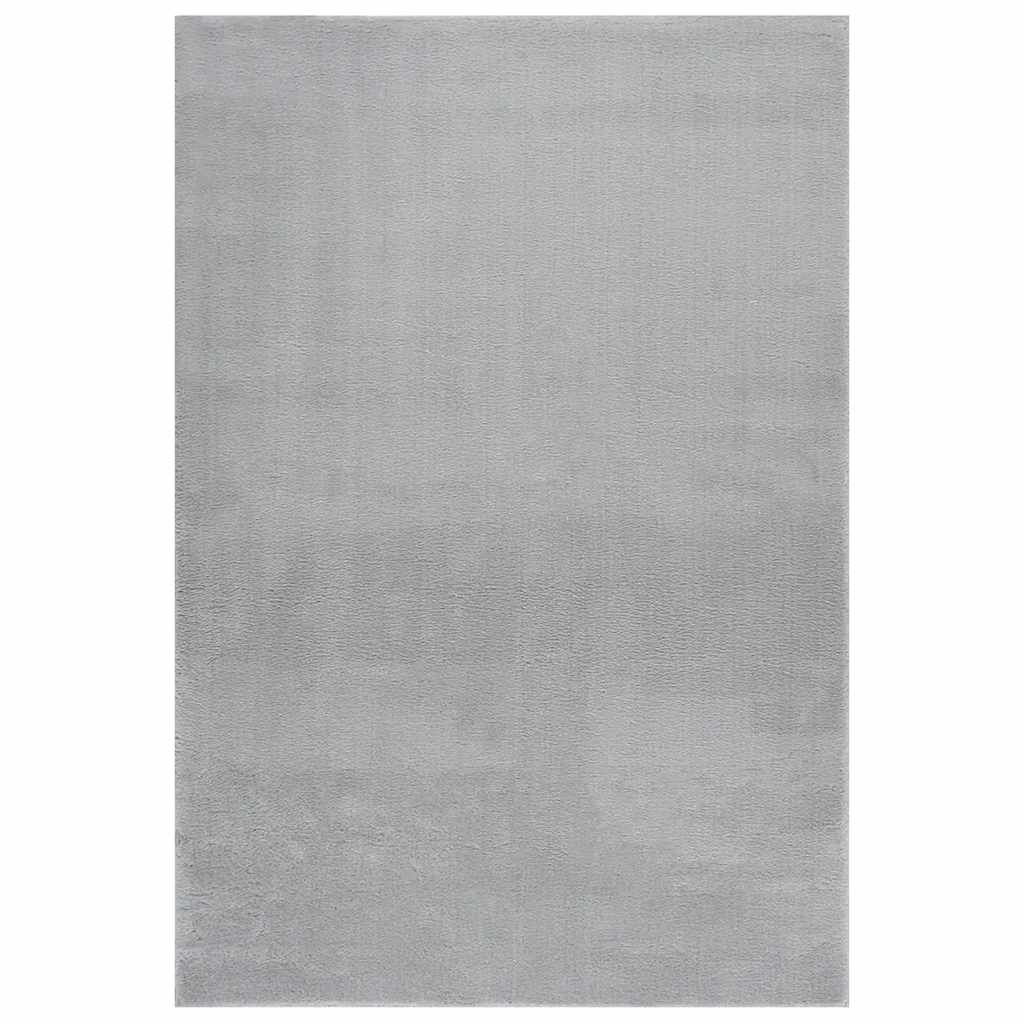 Tappeto Soffice a Pelo Corto 160x230 cm Antiscivolo Grigio | homemem39