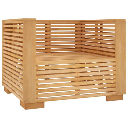 Divano da Giardino con Cuscini Crema in Legno Massello di Teak | homemem39