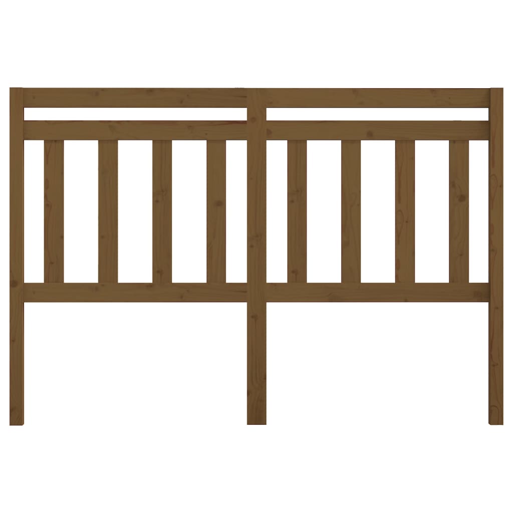 Testiera per Letto ambra 126x4x100 cm in Legno Massello di Pino