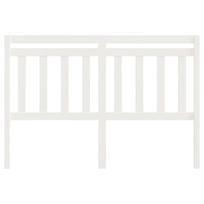 Testiera per Letto Bianca 146x4x100cm in Legno Massello di Pino