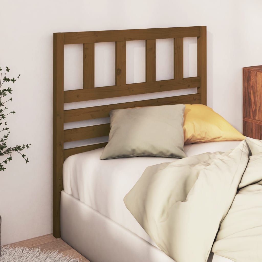 Testiera per Letto ambra 81x4x100 cm in Legno di Pino - homemem39