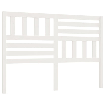 Testiera per Letto Bianca 146x4x100cm in Legno Massello di Pino - homemem39