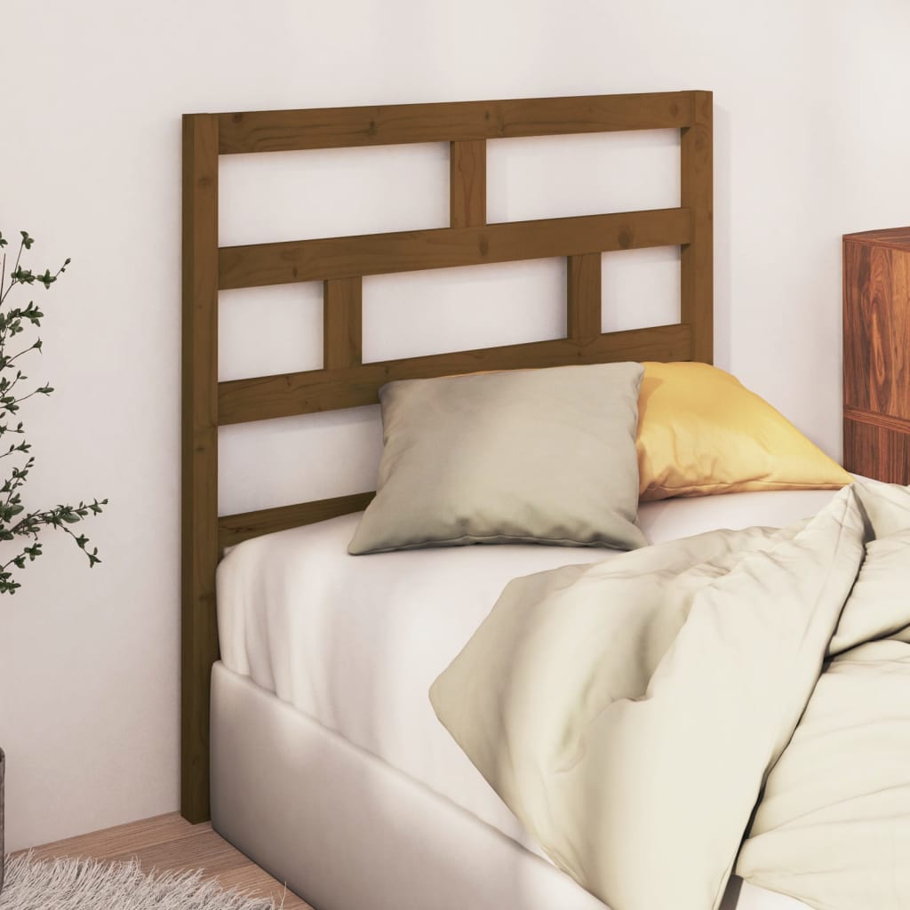 Testiera per Letto ambra 106x4x100 cm in Legno Massello di Pino - homemem39
