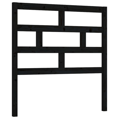 Testiera per Letto Nera 106x4x100 cm in Legno Massello di Pino - homemem39