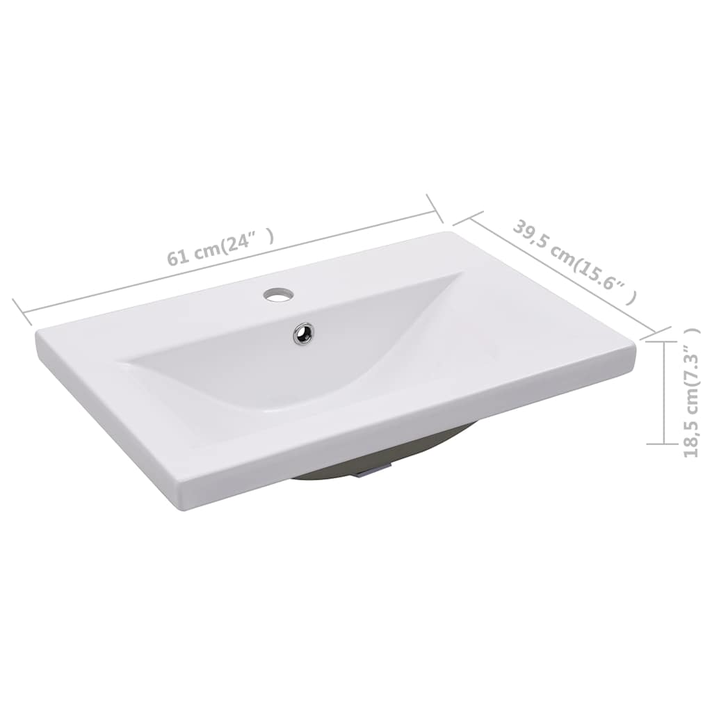 Mobile con Lavandino Integrato Bianco in Legno Multistrato