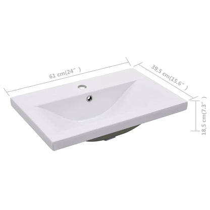 Mobile con Lavandino Integrato Bianco in Legno Multistrato