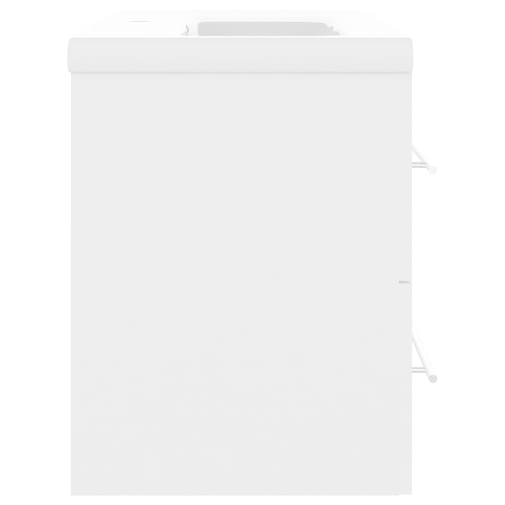 Mobile con Lavabo Integrato Bianco in Legno Multistrato | homemem39