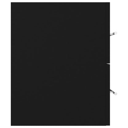 Mobile con Lavabo Integrato Nero in Legno Multistrato | homemem39