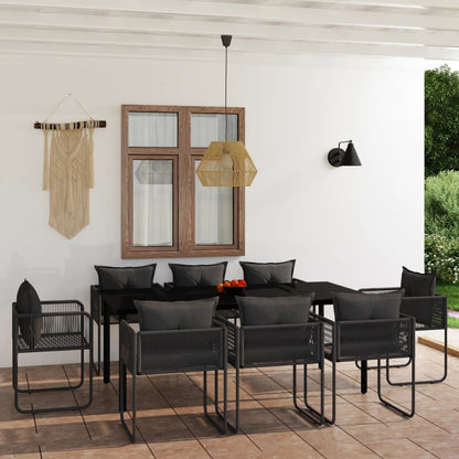 Set da Pranzo da Giardino 9 pz Nero | homemem39