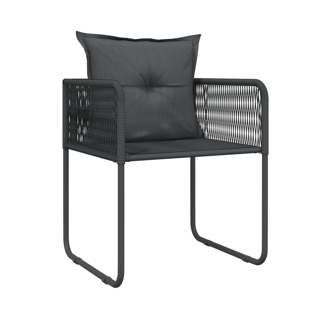 Set da Pranzo da Giardino 5 pz Nero - homemem39