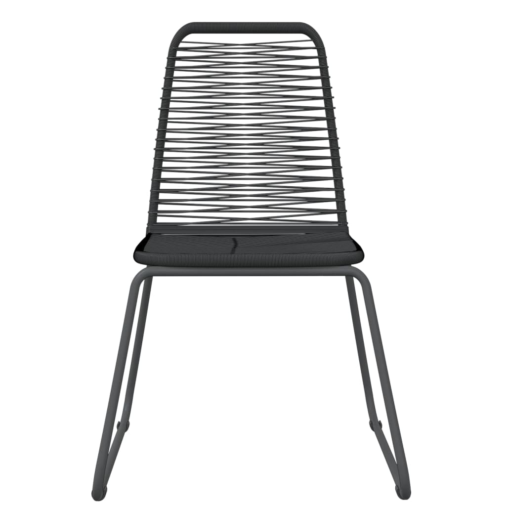 Set Mobili da Pranzo per Giardino 3 pz Nero - homemem39