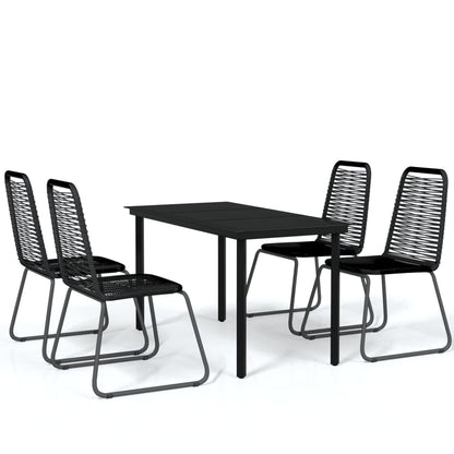 Set da Pranzo da Giardino 5 pz Nero | homemem39