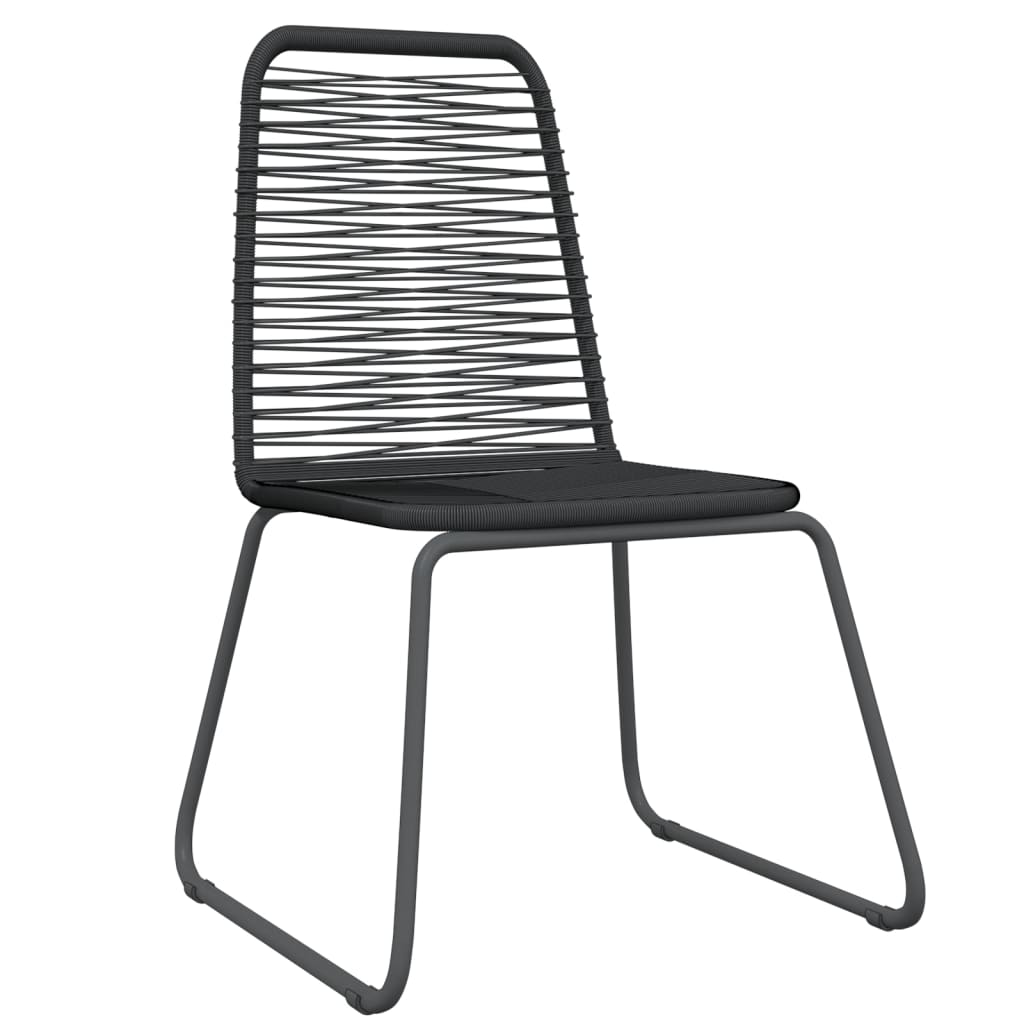 Set da Pranzo per Giardino 9 pz con Cuscini Nero | homemem39