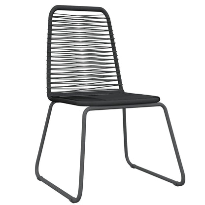 Set Mobili da Pranzo per Giardino 5 pz Nero | homemem39