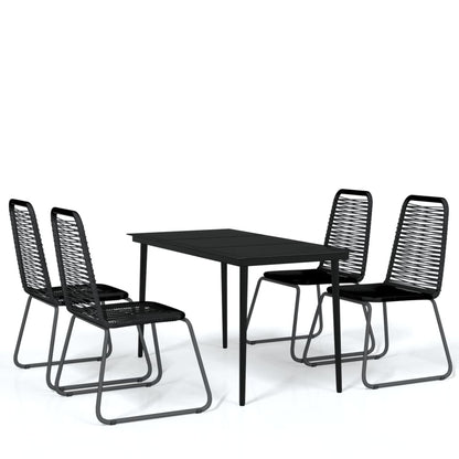 Set da Pranzo da Giardino 5 pz Nero | homemem39