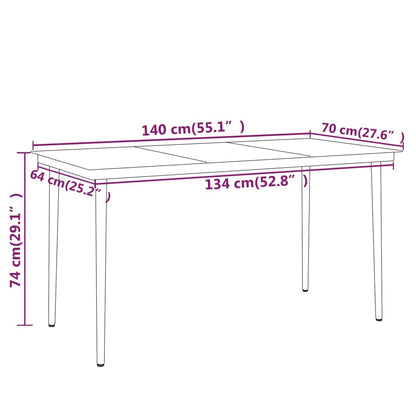 Set da Pranzo da Giardino 5 pz Nero | homemem39