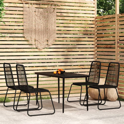 Set da Pranzo da Giardino 5 pz Nero | homemem39