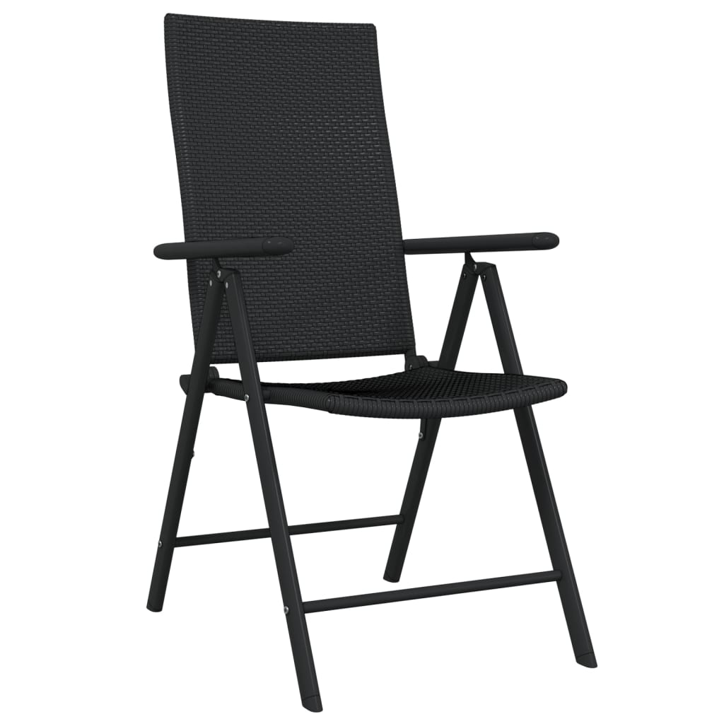 Set Mobili da Pranzo per Giardino 3 pz Nero | homemem39