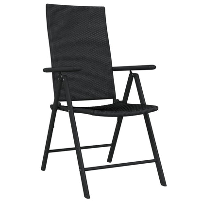 Set Mobili da Pranzo per Giardino 3 pz Nero | homemem39