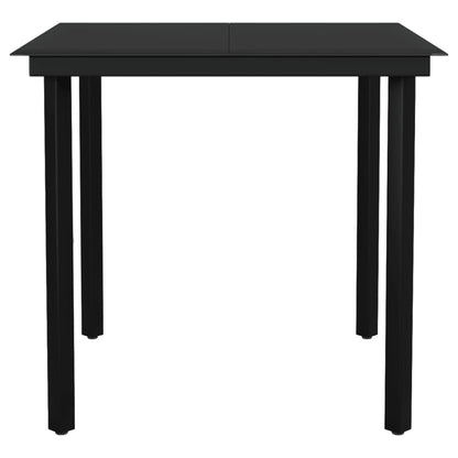 Set Mobili da Pranzo per Giardino 5 pz Nero | homemem39