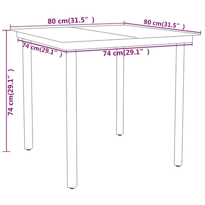 Set Mobili da Pranzo per Giardino 5 pz Nero | homemem39