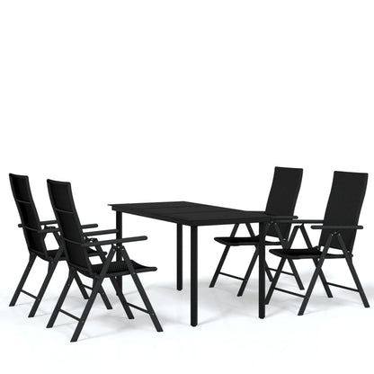 Set da Pranzo da Giardino 5 pz Nero | homemem39