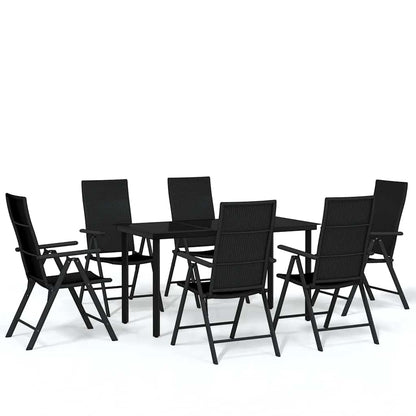 Set da Pranzo da Giardino 7 pz Nero | homemem39