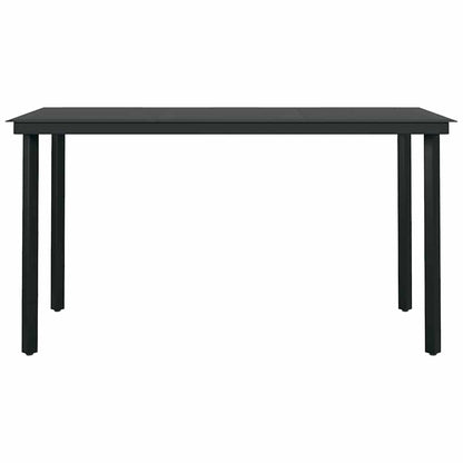 Set da Pranzo da Giardino 7 pz Nero | homemem39