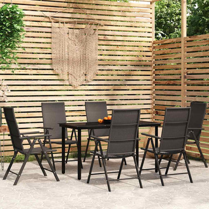 Set da Pranzo da Giardino 7 pz Nero | homemem39